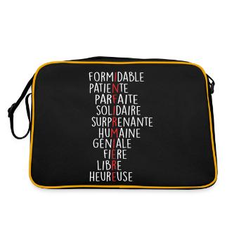 Definition des Begriffs "Krankenschwester" - Retro Tasche - Schwarz/Gold - Hinten