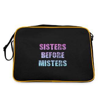 sisters before misters - Retro Tasche - Schwarz/Gold - Hinten