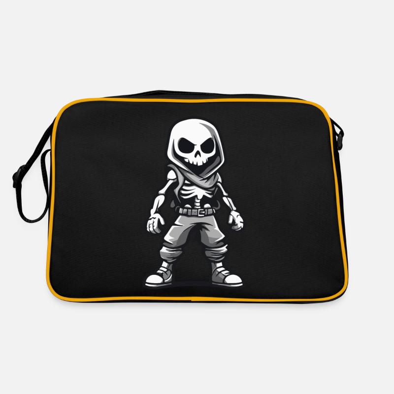 Skelett Halloween Comic Retro Tasche