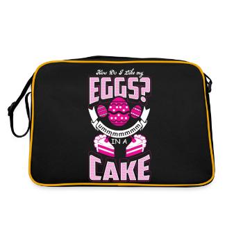 Eggs In A Cake - Baking - EN - Sac Retro - noir/or - Dos