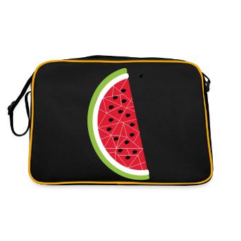 melone - Retro Tasche - Schwarz/Gold - Hinten
