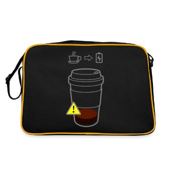 Warning Coffee Low - Sac Retro - noir/or - Dos