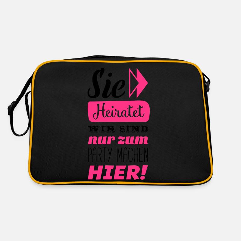 sie heiratet wir hier Retro Tasche