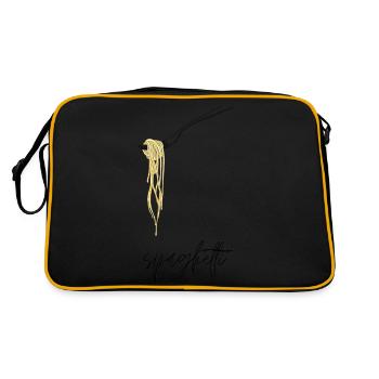 Spaghetti - Retro Tasche - Schwarz/Gold - Hinten