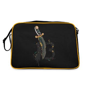 dagger number 13 old school dagger knife - Retro Bag - black/gold - Back