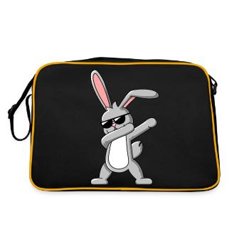 Dabbing Rabbit - Drôle de dab dance Easter Design - Sac Retro - noir/or - Dos