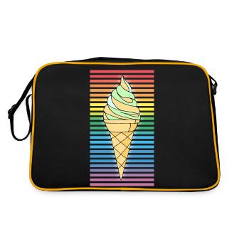 Eis - Retro Tasche - Schwarz/Gold - Hinten
