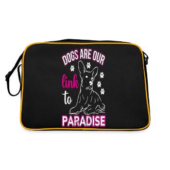Les chiens sont notre lien avec le Paradis - Sac Retro - noir/or - Dos