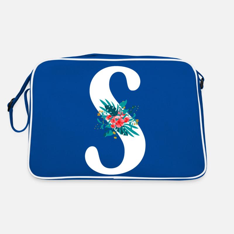 lettre S fleuris Sac Retro