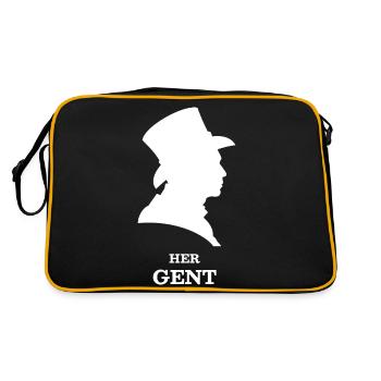 Son couple de designers de paire blanche Gent - Sac Retro - noir/or - Dos