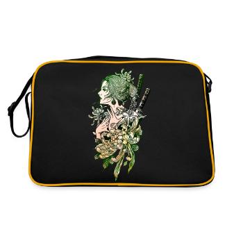 Épée de Geisha Japonaise Guerrier Samouraï 111 - Sac Retro - noir/or - Dos