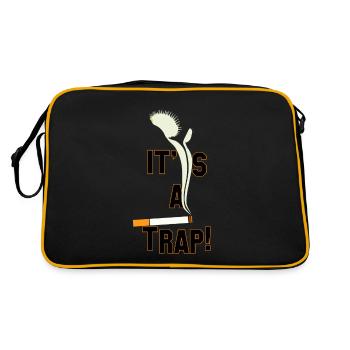Venus flytrap - Retro Bag - black/gold - Back