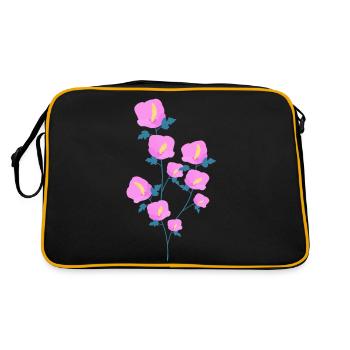 Fleurs d’hibiscus - Sac Retro - noir/or - Dos