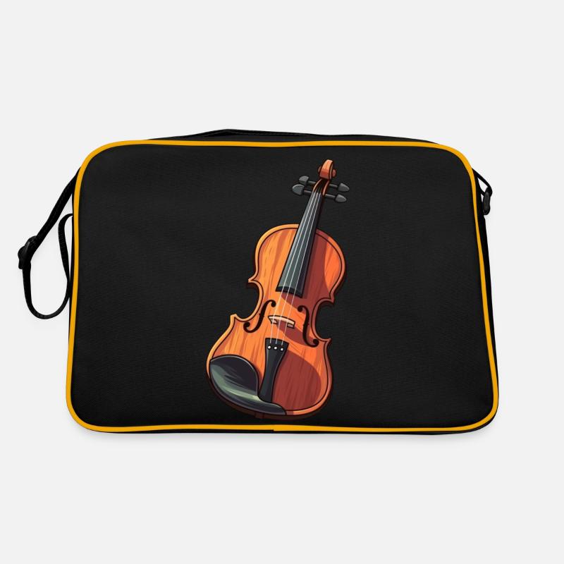 Violine im Comic Stil Retro Tasche