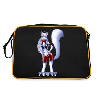 Chinunas Fluffy - Sac Retro - noir/or - Dos