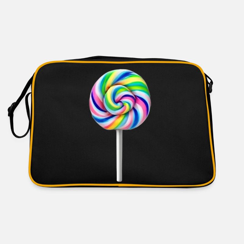 Schöner Lutscher voller Farben Retro Tasche