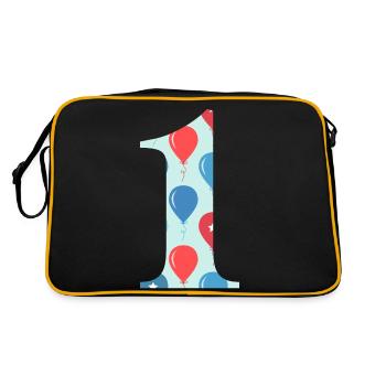 1st anniversary balloon - Retro Bag - black/gold - Back