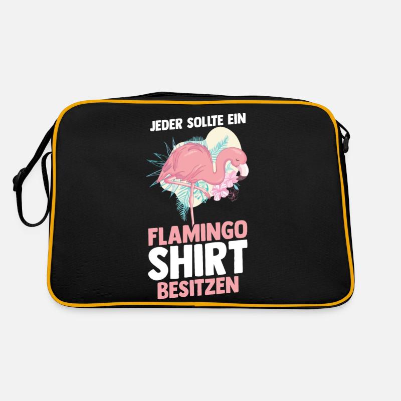 Jeder sollte ein Flamingo besitzen Retro Tasche