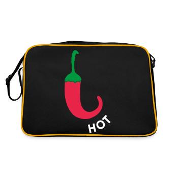 Hot Chili - Retro Tasche - Schwarz/Gold - Hinten