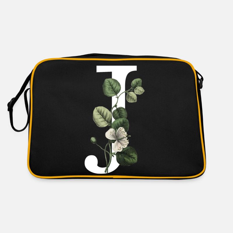 lettre j botanique vert Sac Retro