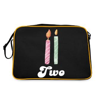 2e anniversaire bougie - Sac Retro - noir/or - Dos