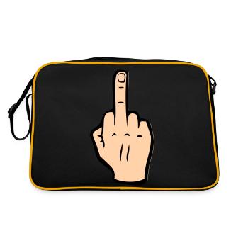 Middle finger - Retro Bag - black/gold - Back