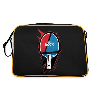 Raquettes de tennis de table pour sportifs - Lets Rock - Sac Retro - noir/or - Dos