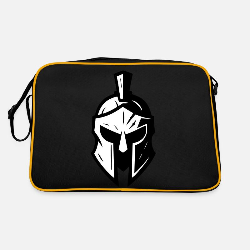 Spartan Gladiator Helmet Icon Retro Bag