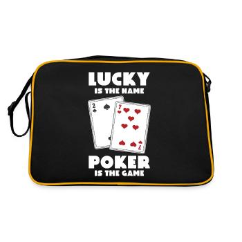 Poker Pokerspieler Texas Holdem - Retro Tasche - Schwarz/Gold - Hinten