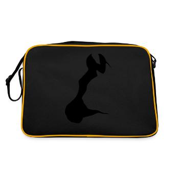 Cheval avec chat - Sac Retro - noir/or - Dos