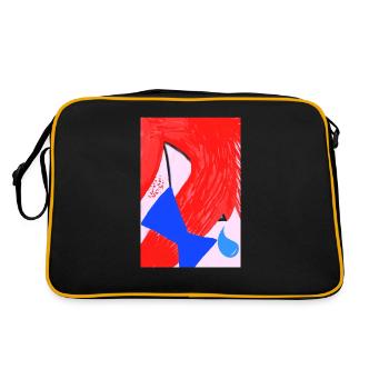 Redhead and tears. - Retro Bag - black/gold - Back