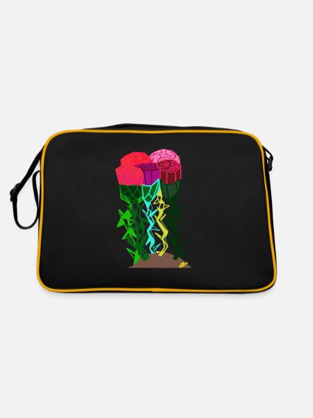 ROSES ET ÉPINES - Sac Retro - noir/or - Dos