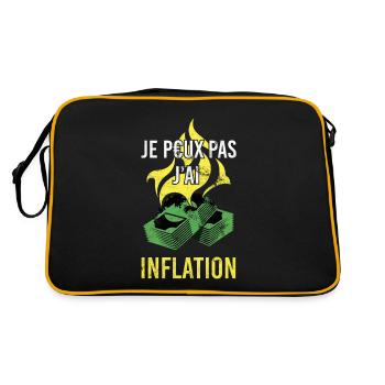 Je Peux Pas J'ai Inflation - Humour Tendance - Sac Retro - noir/or - Dos