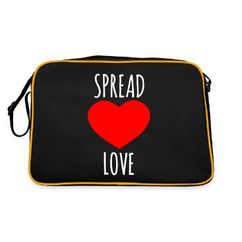 Spread Love : Lover Quote - Retro Bag - black/gold - Back