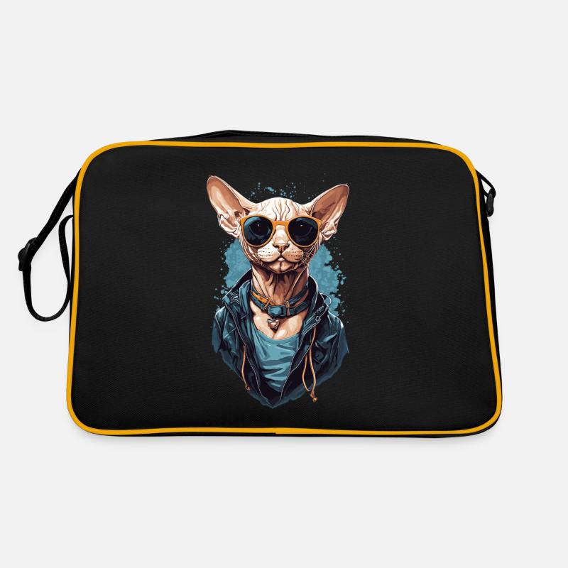 Coole Sphinx Katze Modernes Katzen Design Retro Tasche