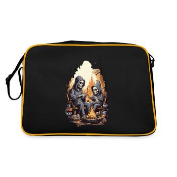Squelettes de feu de camp d’horreur d’Halloween pour enfants - Sac Retro - noir/or - Dos