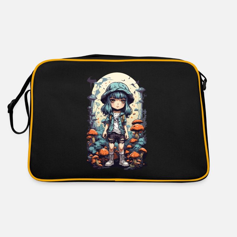 Aventure psychédélique Anime Forêt Champignon Design Sac Retro