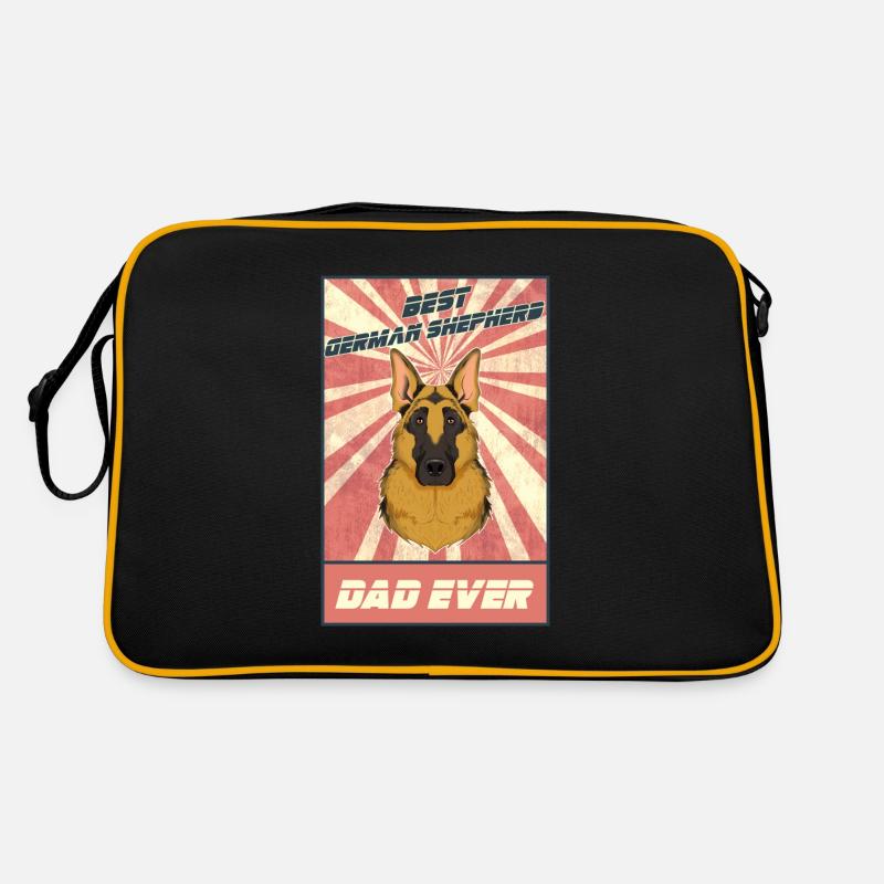 Best German Shepherd Dad Ever I German Shepherd Retro Tasche
