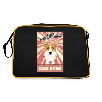 Best Welsh Corgi Dad Ever I Corgi Lover - Retro Bag - black/gold - Back