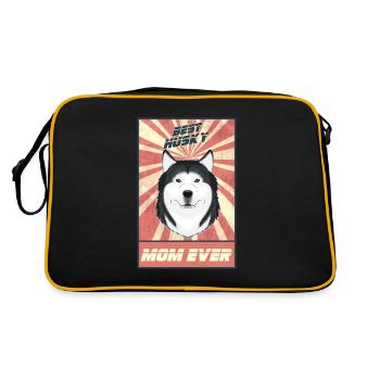 Best Siberian Husky Mom Ever I Husky Lover - Retro Bag - black/gold - Back