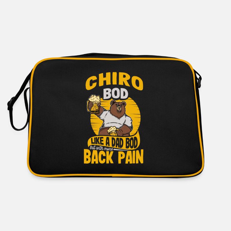 Chiro Bod Like A Dad Bod Funny Chiropractor Retro Tasche