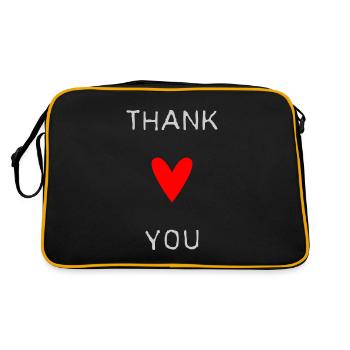 MERCI. THANKS. THANK YOU. ANNIVERSAIRE. NAISSANCE. - Sac Retro - noir/or - Dos