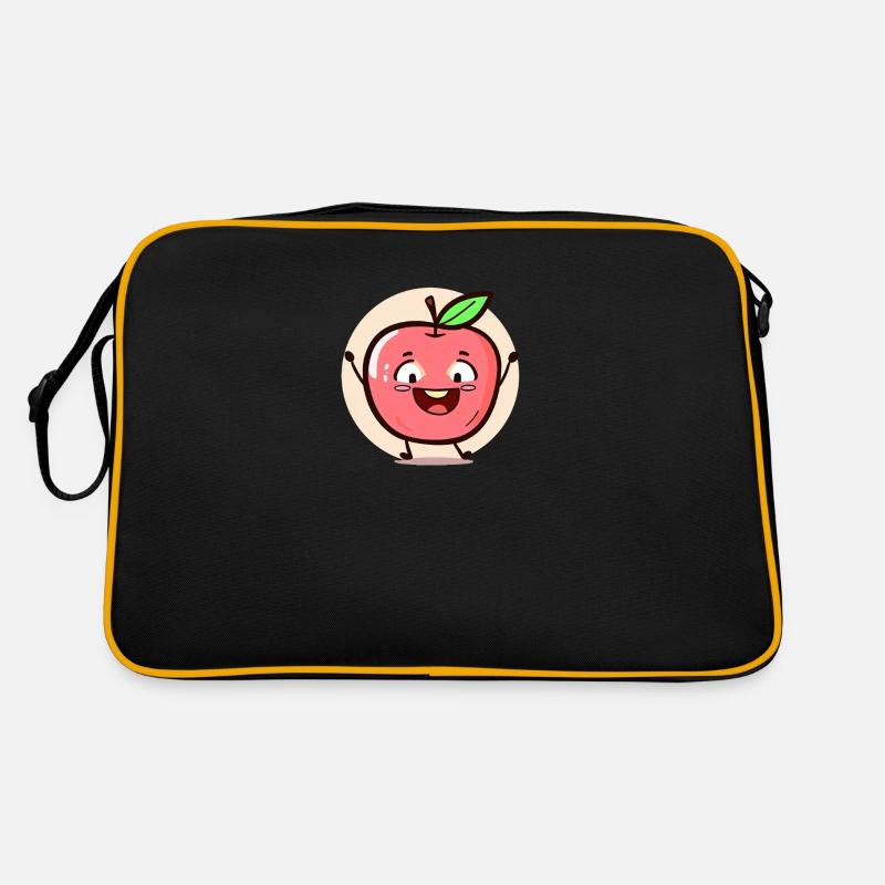 Happy apple - Retro Bag - black/gold