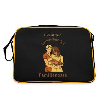 Voici mon espace de vie : une familiale - Sac Retro - noir/or - Dos