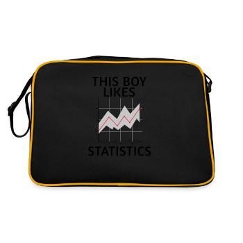 Boy Likes Statistics Data Analyst Science - Retro Bag - black/gold - Back