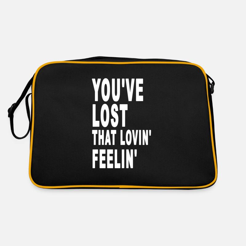 Du hast das Lovin' Feelin' verloren - Retro Tasche - Schwarz/Gold