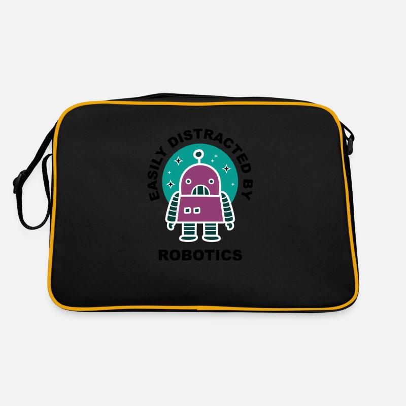 Distracted by Robots Students Robotic Engineer Retro Bag