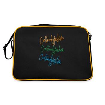 Cooltrendyfashion - Retro Tasche - Schwarz/Gold - Hinten