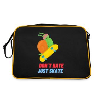 Don ́t hate just skate - Retro Bag - black/gold - Back