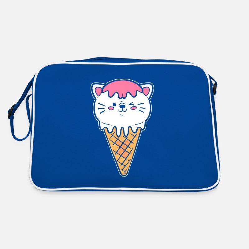 Eiscreme Katze Eiscreme -Kassierer Retro Tasche